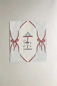 LOT DE SERVIETTES EN PAPIER POUR ENFANTS CARROUSEL NOËL (LOT DE 20)