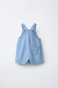 DENIM OVERALL SHORTS