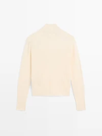 Wool mock turtleneck knit sweater - STUDIO