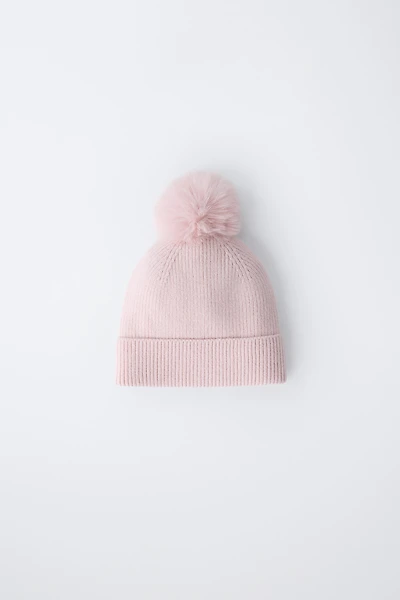 KNIT POMPOM HAT