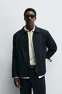 STRIPED JACQUARD OVERSHIRT