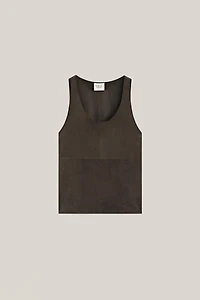 Top à bretelles en cuir effet daim - LIMITED EDITION
