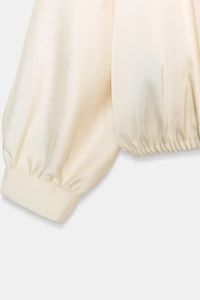 SATIN EFFECT WRAP BLOUSE