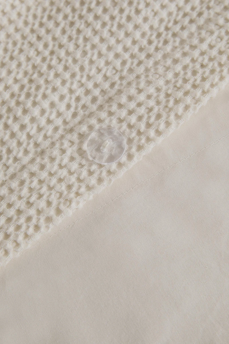 MINI WAFFLE COTTON DUVET COVER