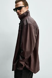 LEATHER OVERSHIRT