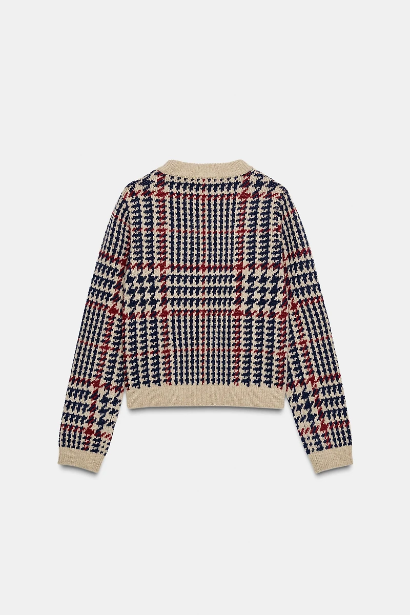 HOUNDSTOOTH WOOL JUMPER