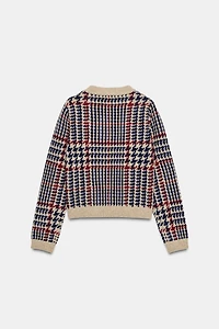 HOUNDSTOOTH WOOL JUMPER