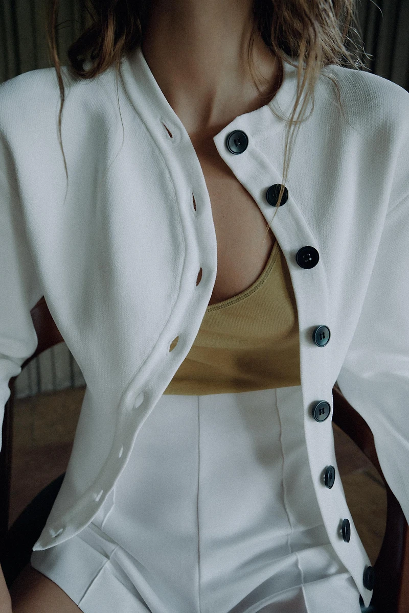 ASYMMETRIC CLOSURE CARDIGAN