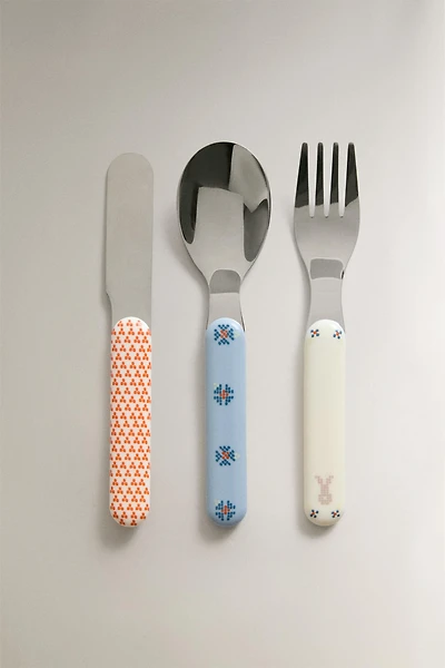 KIDS' BUNNY FLATWARE SET
