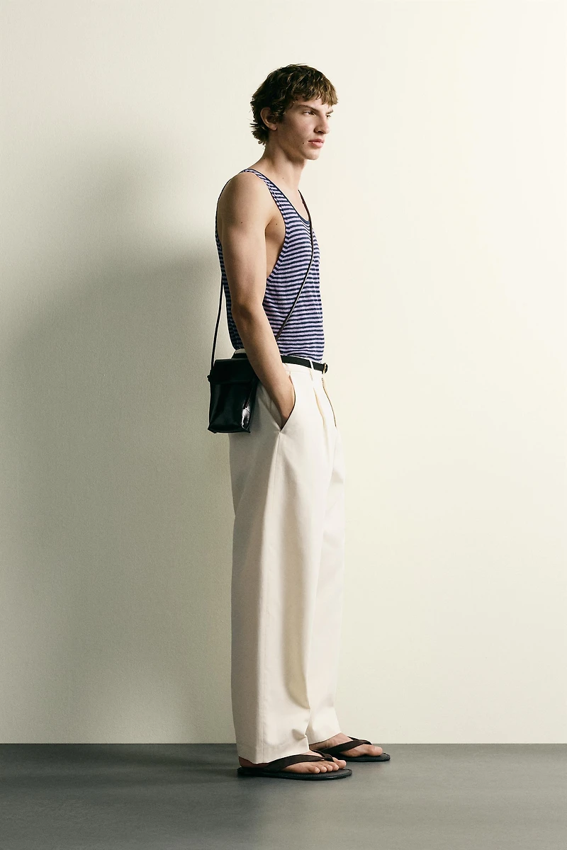 STRIPED JACQUARD KNIT TANK TOP