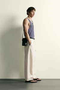STRIPED JACQUARD KNIT TANK TOP