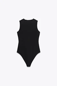 V-NECK POLYAMIDE BODYSUIT