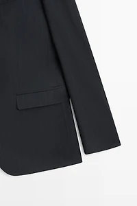 Blazer rayé 100% laine froide