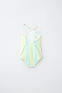 KIDS/ TIE-DYE STRIPE SWIMSUIT