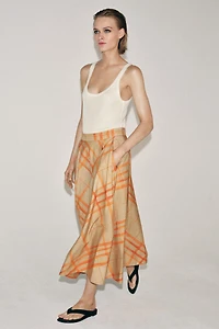 ZW COLLECTION PLAID CAPE SKIRT