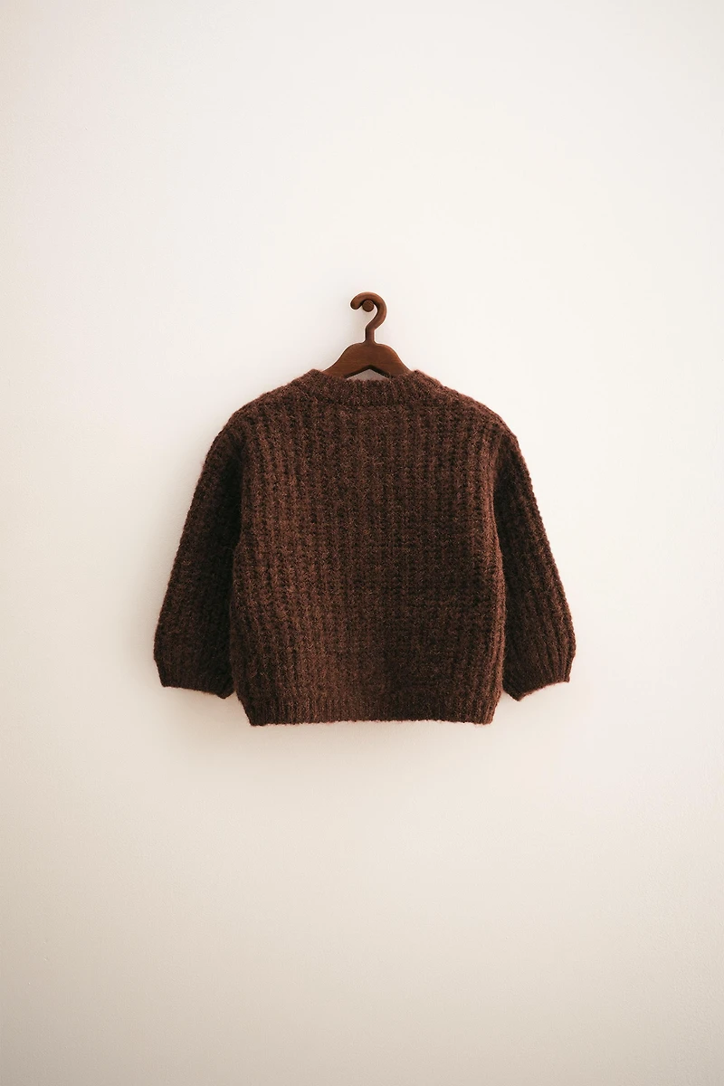 ZARA TIMELESS - CHUNKY WOOL KNIT CARDIGAN