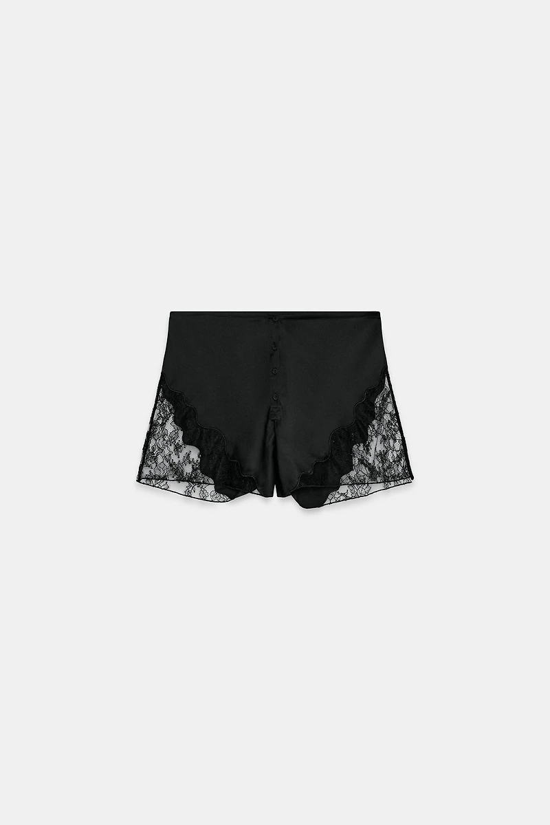ZW COLLECTION SATIN LACE SHORTS