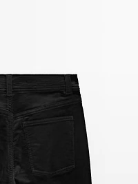 Straight-leg needlecord trousers