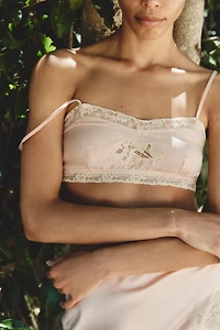 100% SILK EMBROIDERED LACE BRA