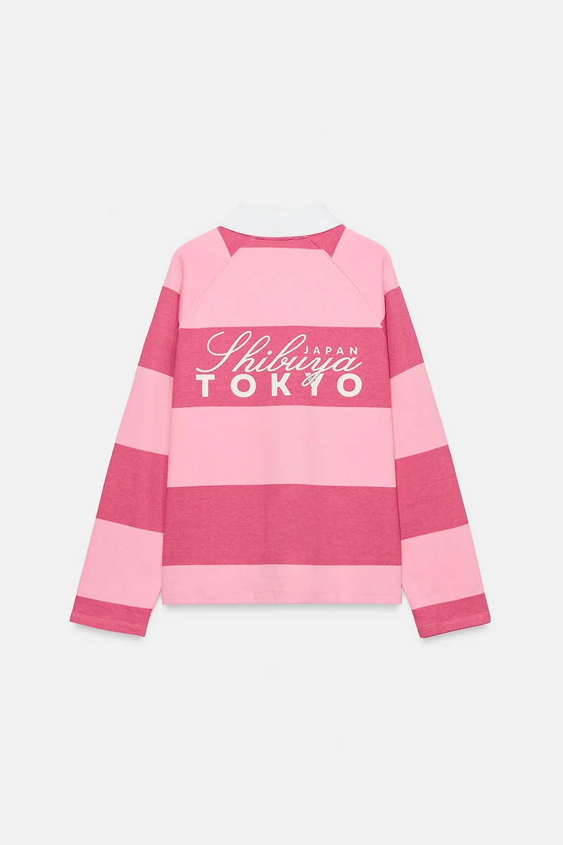 EMBROIDERED STRIPED POLO SHIRT