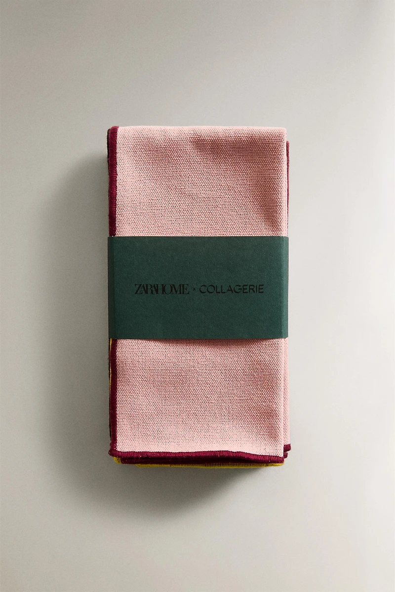 LOT SERVIETTES DE TABLE COTON SURPIQÛRE (LOT DE 4) X COLLAGERIE