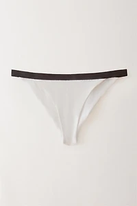 CONTRAST BAND BEACH BIKINI BOTTOM