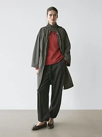 Trench tissu technique à capuche