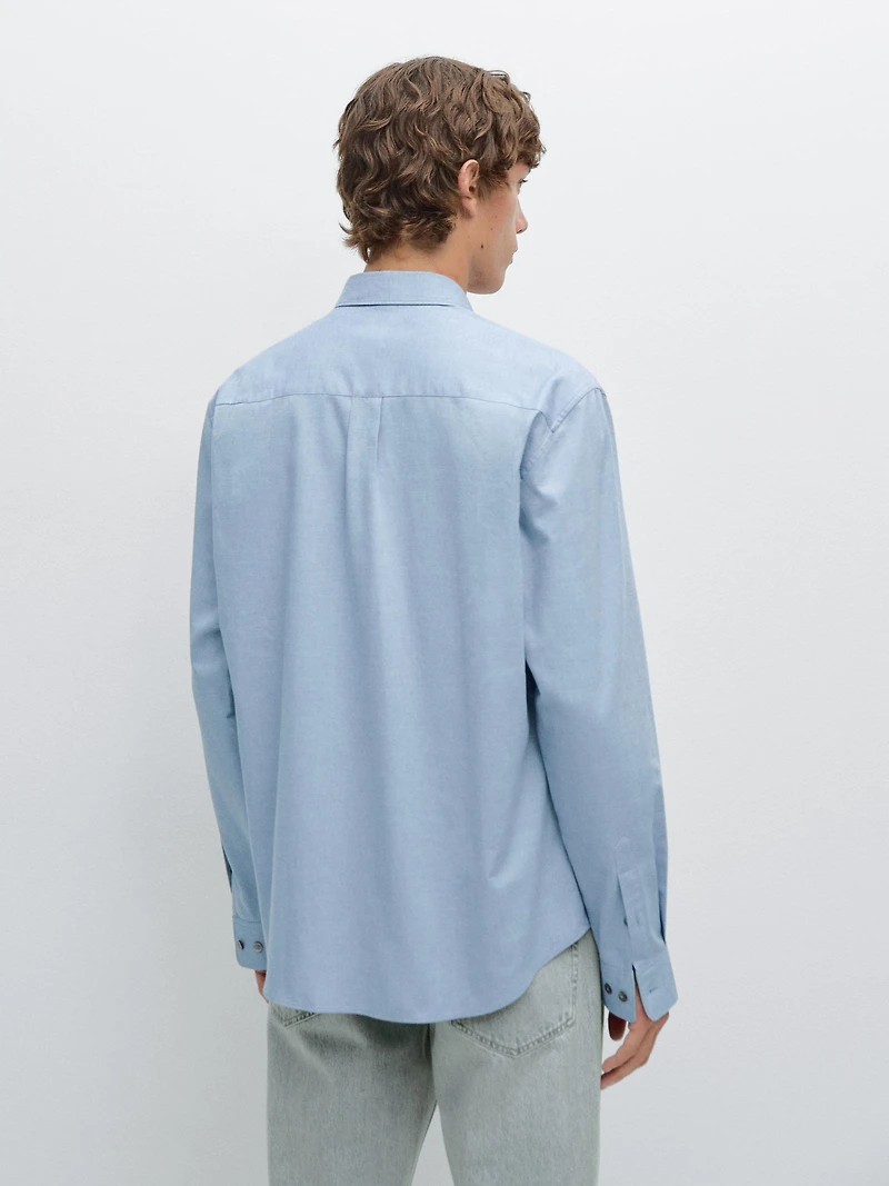 Soft regular fit melange shirt