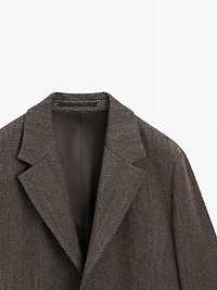 Long herringbone coat - LIMITED