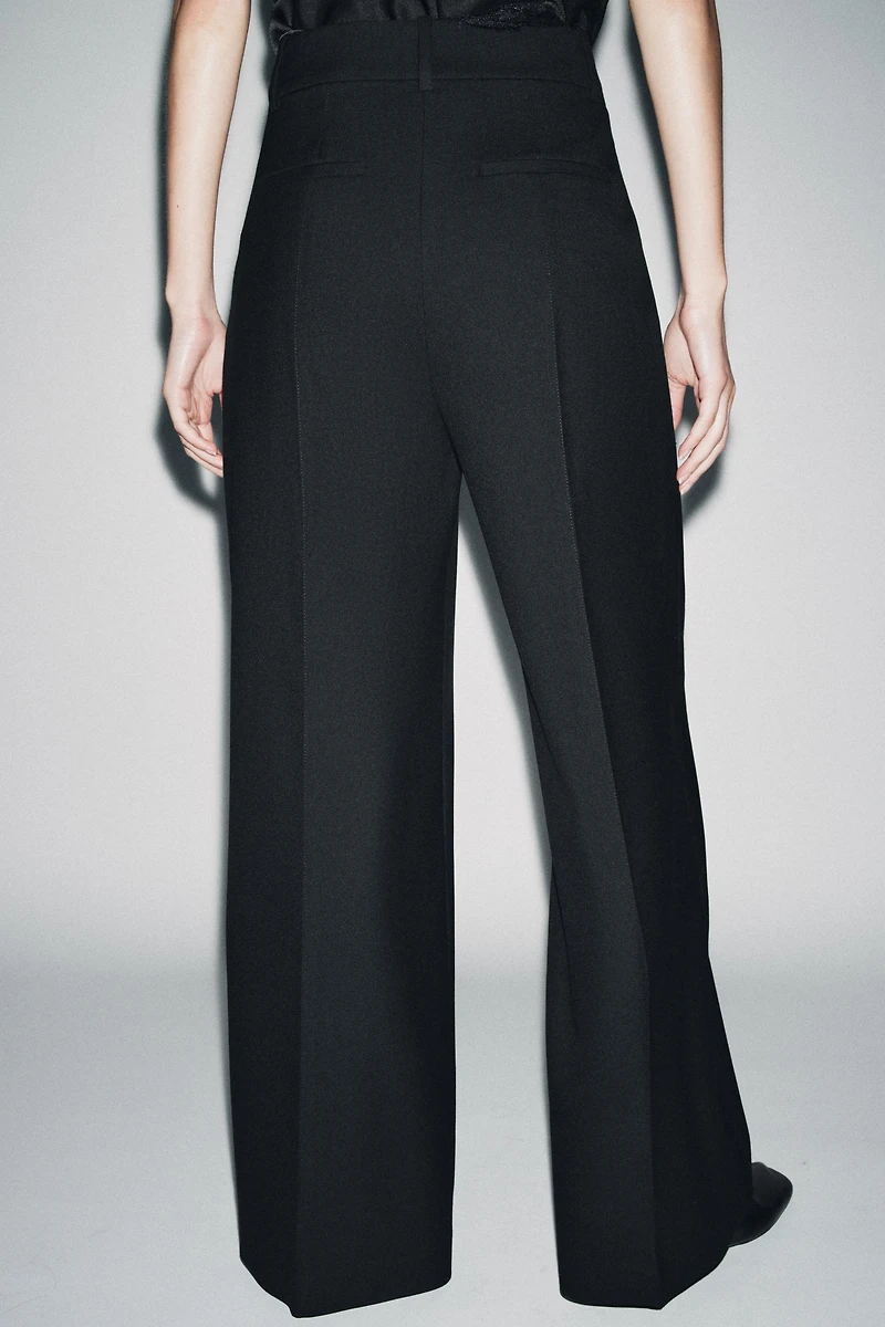 PANTALON WIDE LEG NERVURE AVEC LAINE ZW COLLECTION ÉDITION LIMITÉE