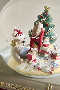CHRISTMAS MUSICAL BOOK SNOW GLOBE