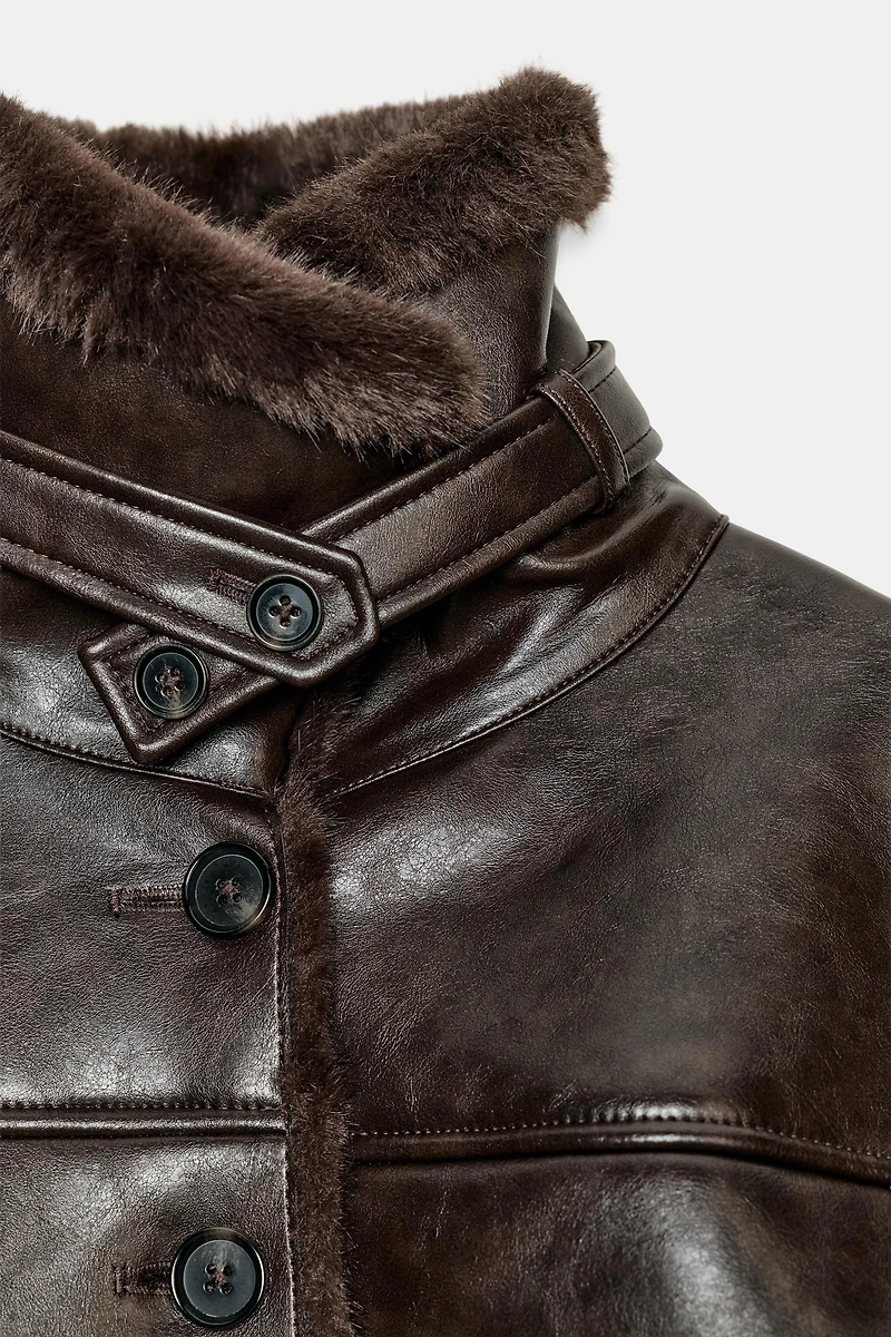 DOUBLE FACED FAUX FUR JACKET