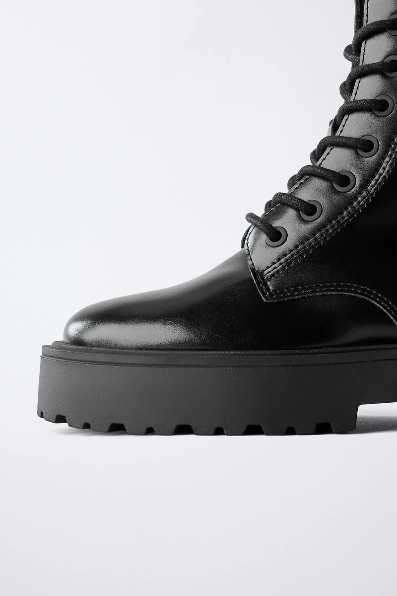 LACE-UP ANKLE BOOTS