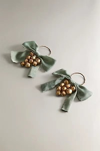 LOT RONDS DE SERVIETTE CLOCHES DE NOËL (LOT DE 2)