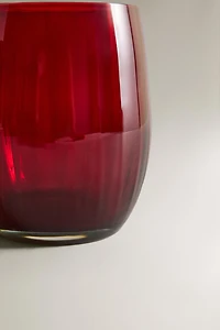 CHRISTMAS CRYSTALLINE TUMBLER WITH A RAISED DESIGN