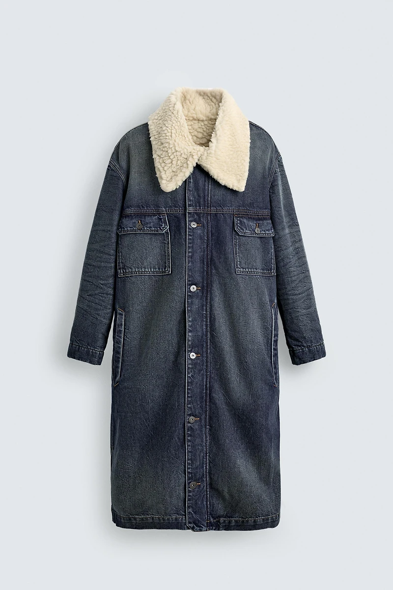 CONTRASTING DENIM COAT X SR_A