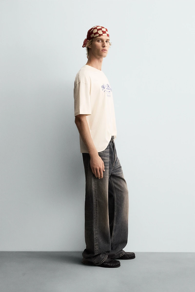 T-SHIRT IMPRIMÉ DÉLAVÉ