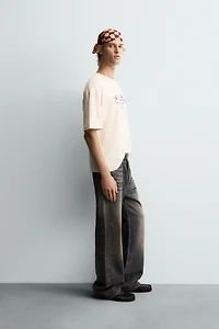 T-SHIRT IMPRIMÉ DÉLAVÉ