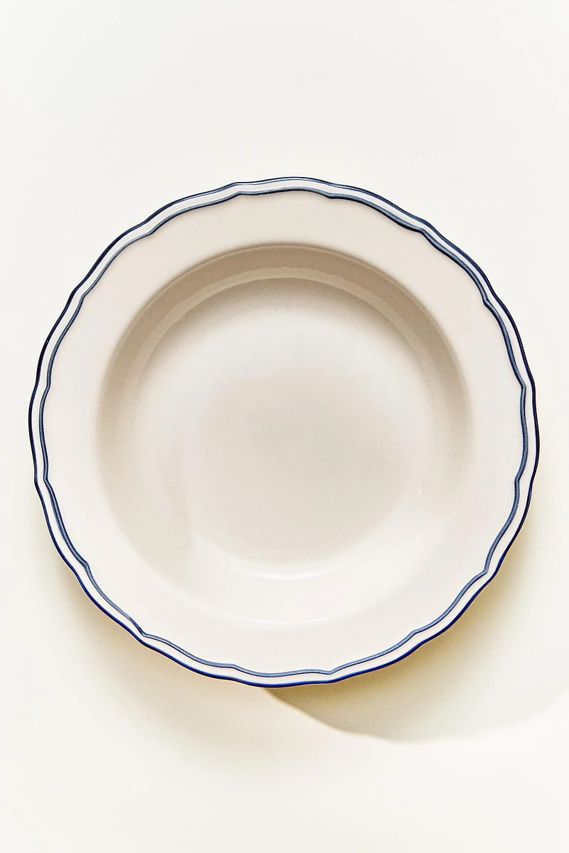 WAVY RIM EARTHENWARE SOUP PLATE