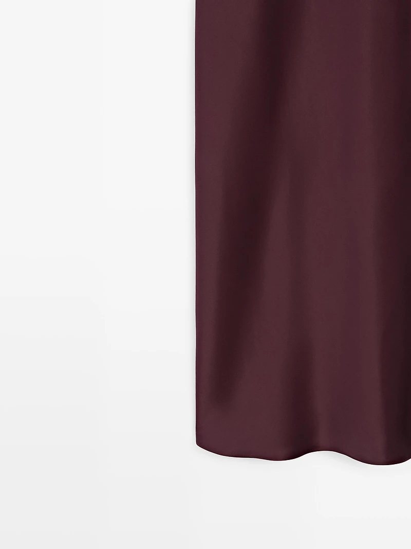 Flowing midi slip dress