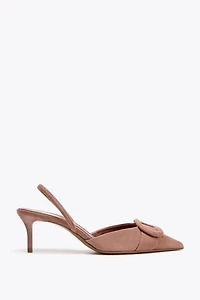 SLINGBACK APPLIQUÉ HEELS