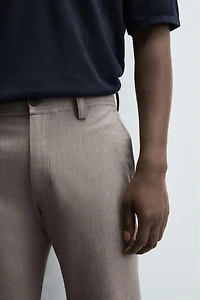 TEXTURED STRETCH PANTS