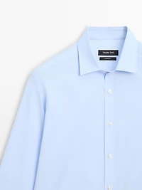 Cotton blend stretch shirt