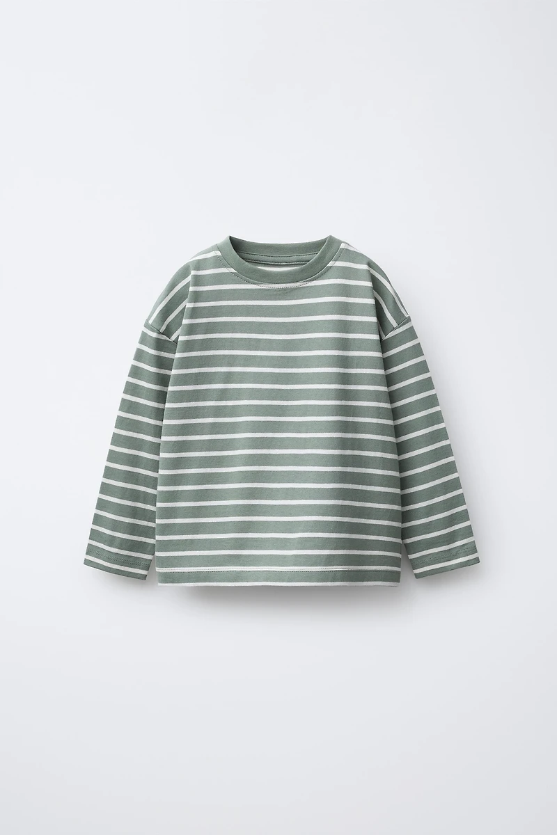 TWO-PACK OF SOLID AND STRIPED T-SHIRTS