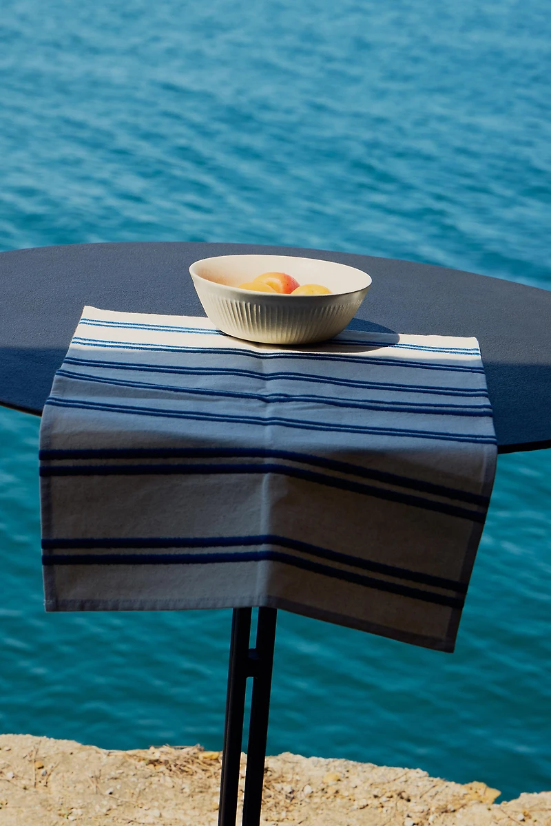 EMBROIDERED STRIPE PLACEMAT