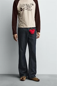 FLARE FIT JEANS WITH PATCHES HARRY LAMBERT FOR ZARA X DISNEY