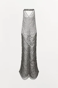 ROBE COURTE HALTER BRILLANTE