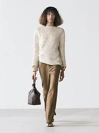 Pull en maille col bateau