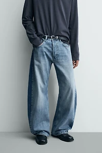 JEAN LOOSE BALLON BANDES CONTRASTE