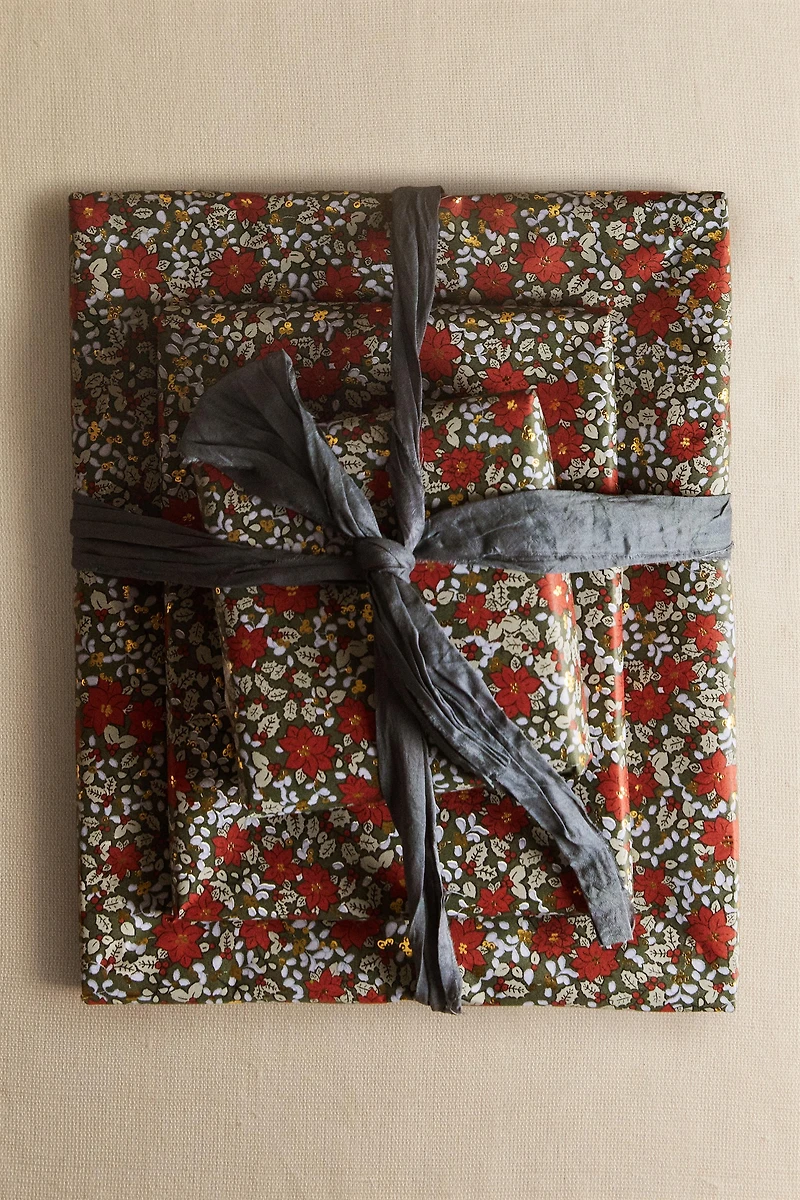 PAPIER CADEAU FLORAL NOËL